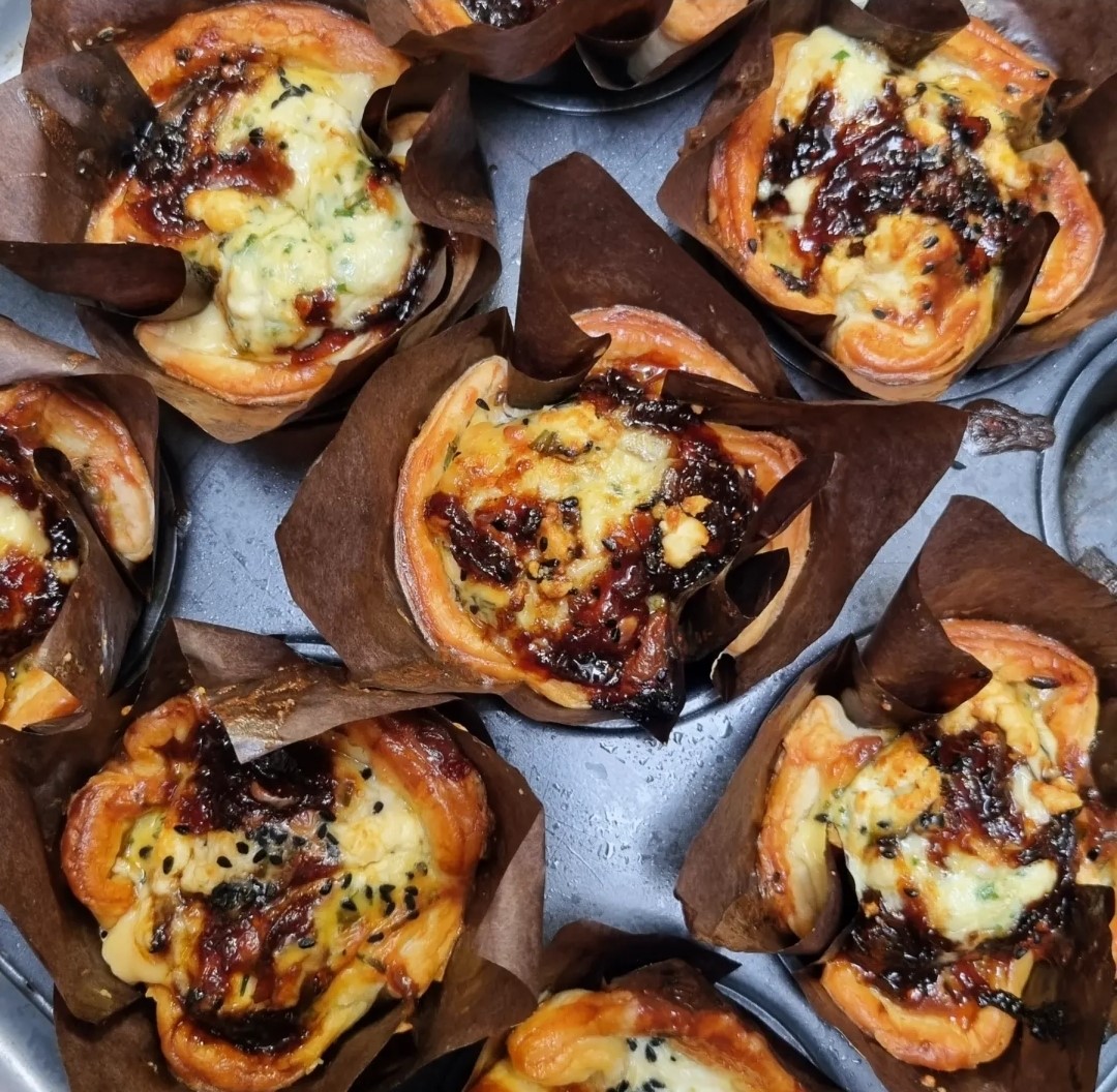 Caramelised Red Onion & Feta Mini Breakfast Tarts