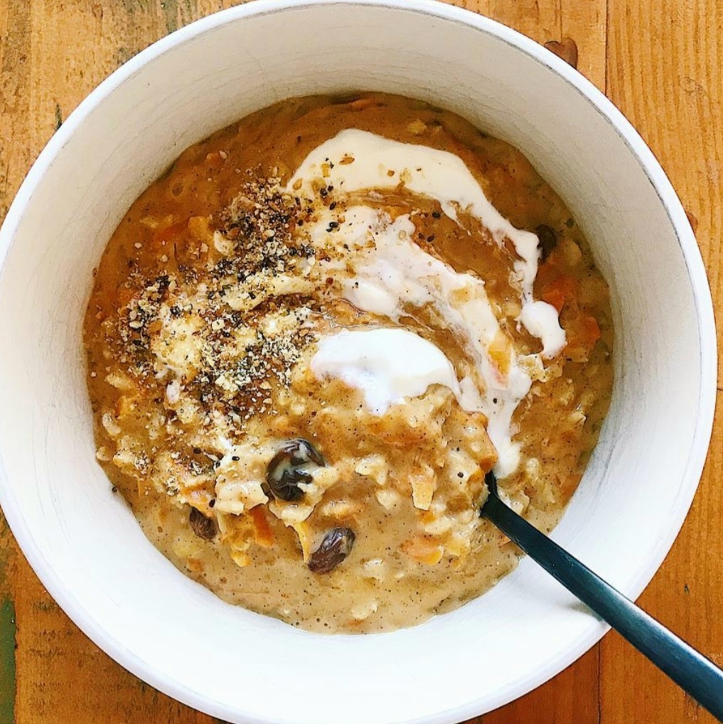 Warming Ginger, Carrot, and Apple Spiced Porridge￼